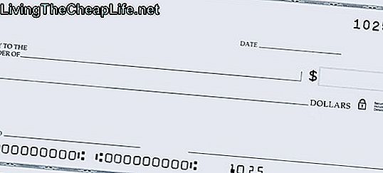 Blanco cheque met valse cijfers