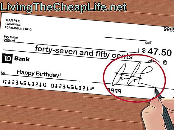 Cómo escribir un cheque por debajo de un dólar